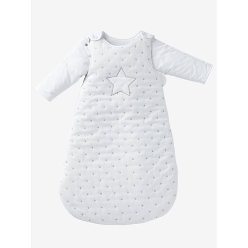 Gigoteuse Hiver Manches Amovibles Pluie D'etoiles Blanc