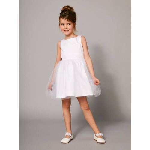 Robe De Cérémonie Fille En Satin Et Tulle Blanc