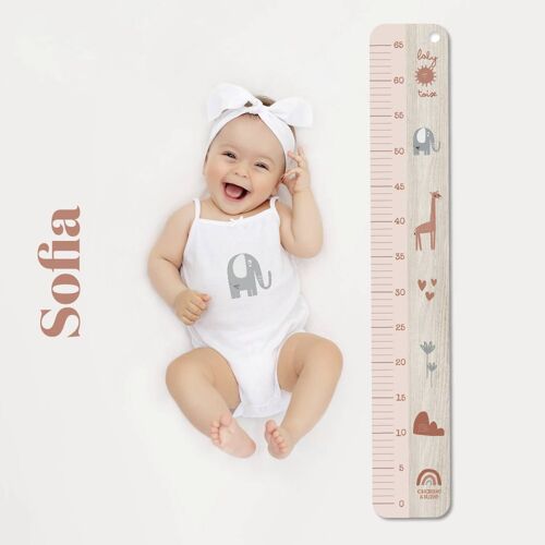 Baby Toise En Bois Aniamux Sofia Multicolore