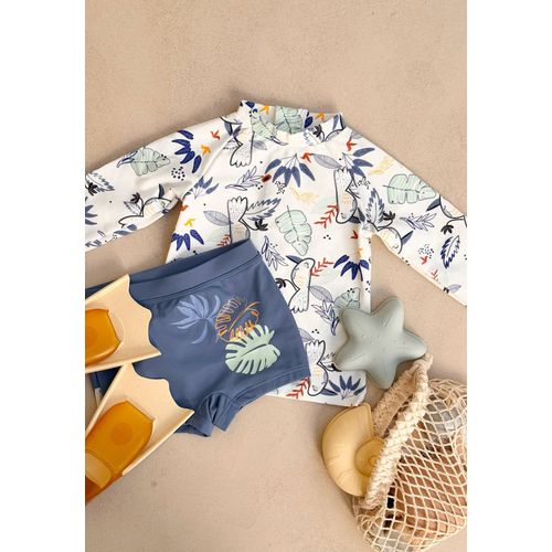 Maillot De Bain Bébé 2 Pièces T-Shirt De Protection Uv & Boxer Mexico Bleu