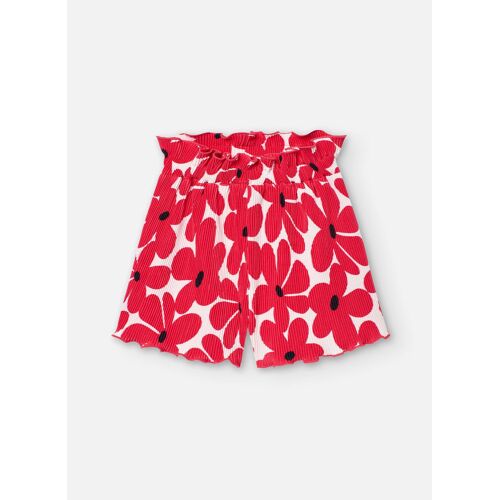 Bermuda Plissé Avec Imprimé Fleurs Rose