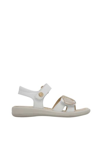 Sandales En Cuir Avec Coeur Nives Blancsplatine