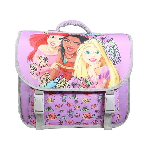 Cartable Scolaire Primaire Princesses Fleurs Violet