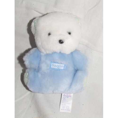 OURS BOULGOM OURSON BLEU GRELOT 16 cm