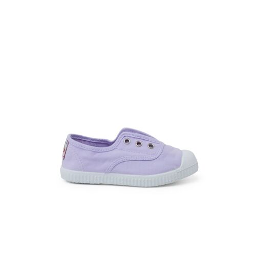 Tennis En Toile Avec Bout Caoutchouc Sans Lacets Lavande Pastel