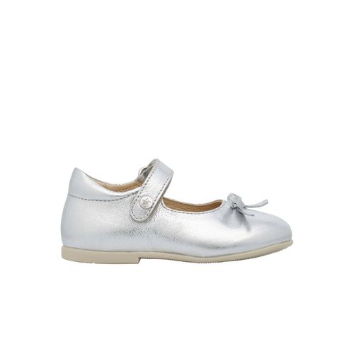 Ballerines En Cuir Laminé Ballet Argent