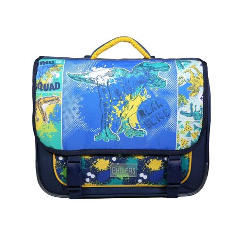 Cartable Scolaire Primaire Phileas Dinosaure Bleu