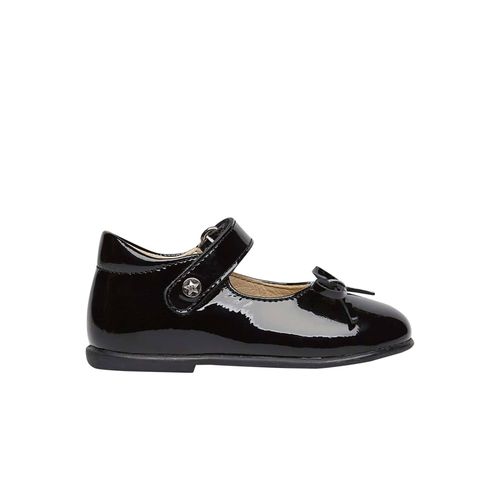 Ballerines En Verni Avec Sangle Ballet Noir Ivoire