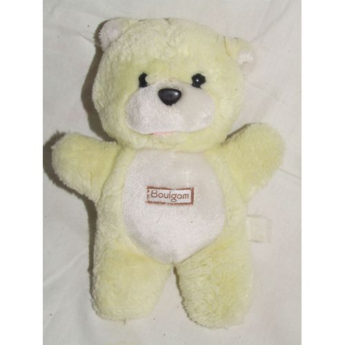 OURS BOULGOM JAUNE YEUX NOIRS 22 cm