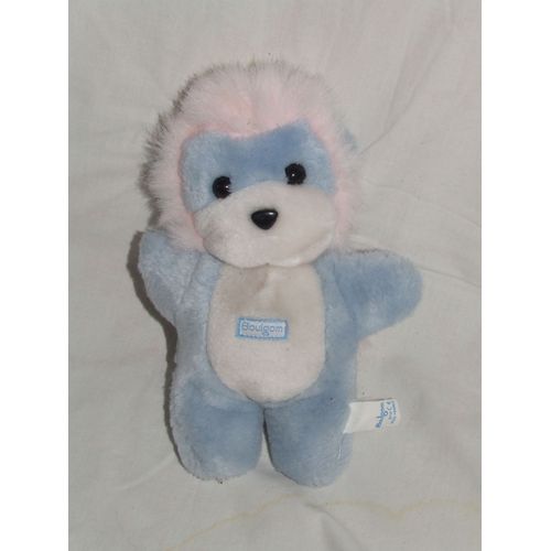 LION BOULGOM BLEU ROSE POUET 25 cm