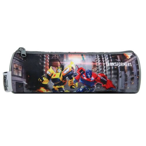 Trousse Scolaire Ronde Transformers Noir