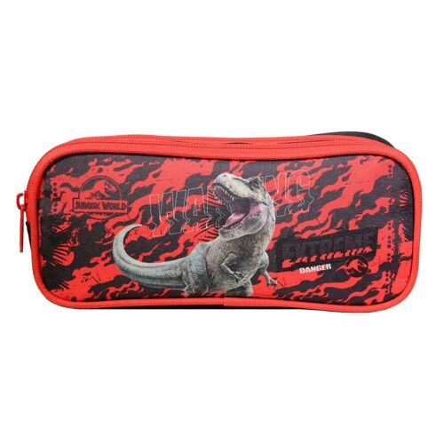 Trousse Scolaire Rectangulaire Jurassic World Noire Noir