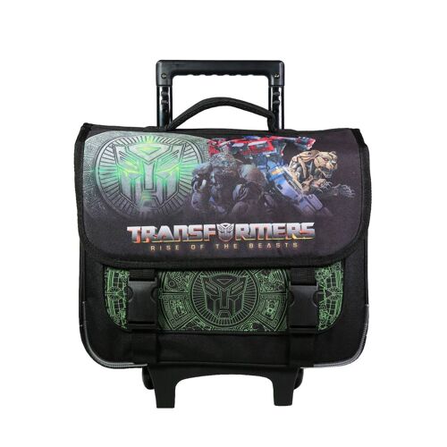 Cartable Scolaire À Roulettes Transformers Noir