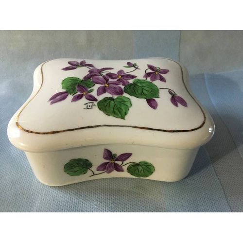 Vintage : Boîte En Porcelaine De Limoges ( Bijoux Ou Autre ) Peinte À La Main - Neuf