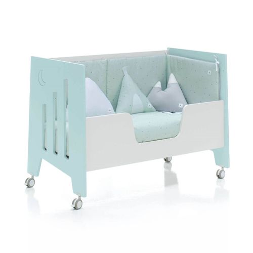 Lit Bébé Évolutif En Lit Enfant (4en1) Vert-Menthe