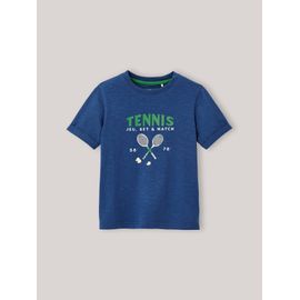 T-Shirt Imprimé En Coton Biologique Indigo