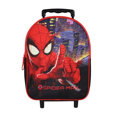 Sac À Dos Scolaire À Roulettes Maternelle Spiderman Bleu