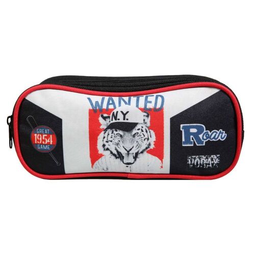 Trousse Scolaire Rectangulaire Vorax Tigre Noir