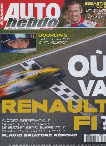 Auto Hebdo  N° 1655 : Bourdais Fait Le Point À Mi-Saison / Où Va Renault F1? Flavio Briatore Repond
