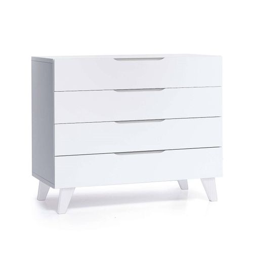 Commode Pour Enfants (4 Tiroirs) Blanc