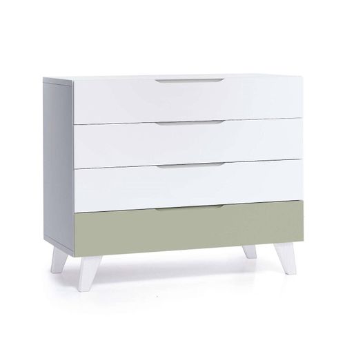 Commode Pour Enfants (4 Tiroirs) Vert Olive