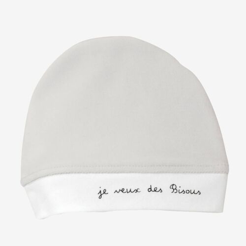 Bonnet De Naissance Gris