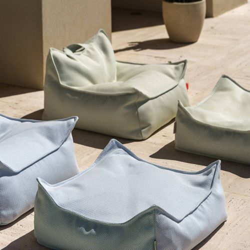 Pouf Enfant Carré Outdoor Outty Azure