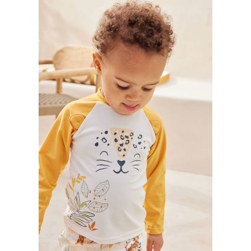 Maillot De Bain Bébé 2 Pièces T-Shirt De Protection Uv & Boxer Wakae Ocre