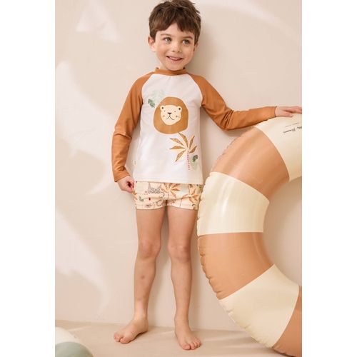Maillot De Bain Bébé 2 Pièces T-Shirt De Protection Uv & Boxer Tango Camel