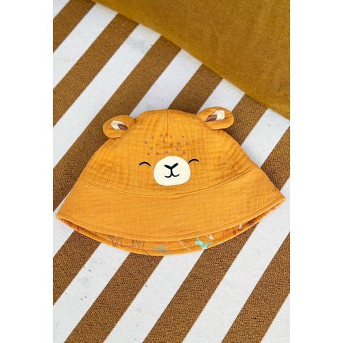 Bob Bébé Réversible En Gaze De Coton Liwa Ocre