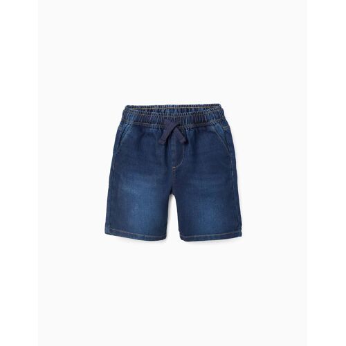 Short En Jean Avec Cordon Bleu Foncé