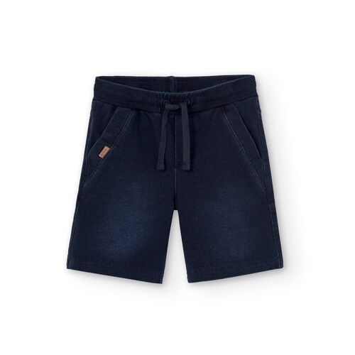 Bermuda En Tricot Avec Cordon De Serrage Bleu