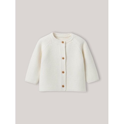 Cardigan En Coton Biologique Et Laine Ecru
