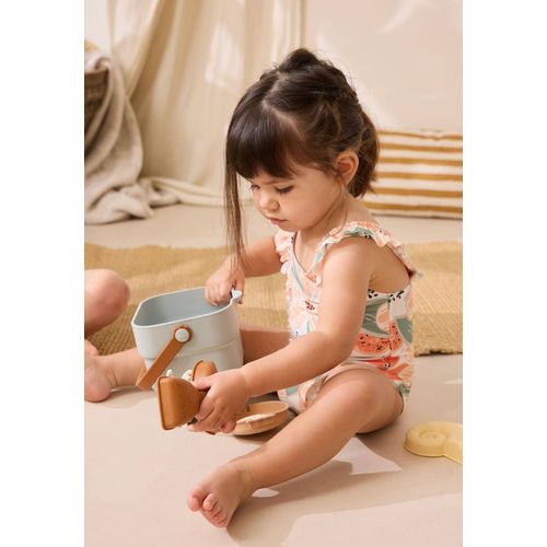 Maillot De Bain Enfant 1 Pièce Fleur Ecru