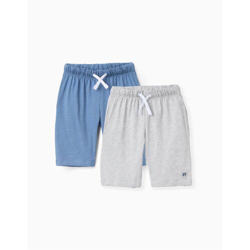 Pack 2 Shorts En Jersey De Coton Bleu