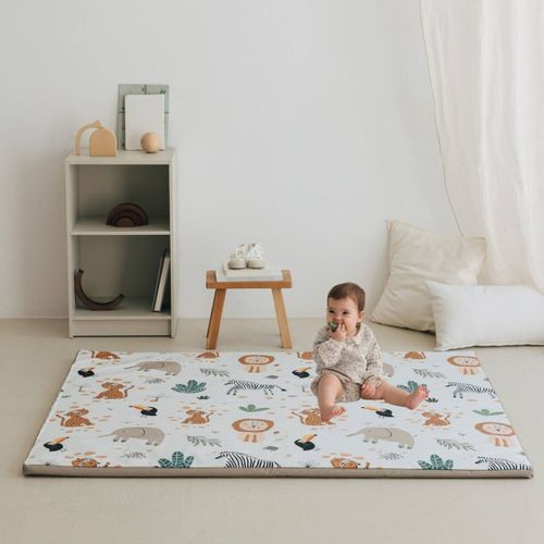 Tapis De Motricité Enrollagateo Coton Biologique Motifs Toucan Et Ses Amis