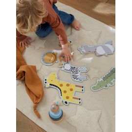 5 puzzles évolutifs 3 à 6 pièces en carton tanzanie