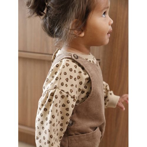 Sweat-Shirt Imprimé Motif Léopard Taupe