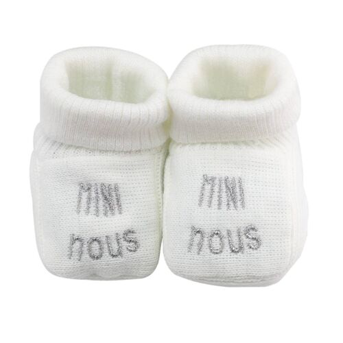 Chaussons Naissance - Mini Nous Blanc