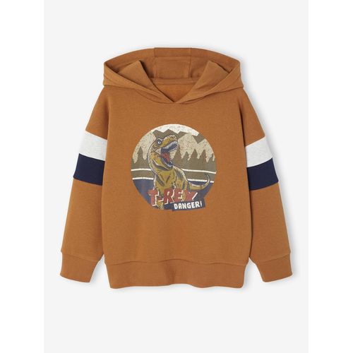 Sweat Capuche Print Placé Noix De Pécan