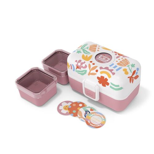 Lunch Box À Compartiments 800ml Tresor Rose Papercut