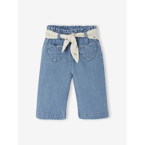 Jean Large Bébé Avec Ceinture À Nouer Stone