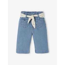 Jean Large Bébé Avec Ceinture À Nouer Stone