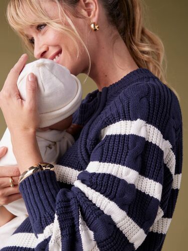 Pull Grossesse Style Marinière Envie De Fraise Marine