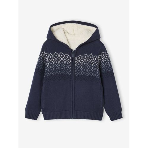 Gilet À Capuche Doublé En Sherpa Garçon Marine