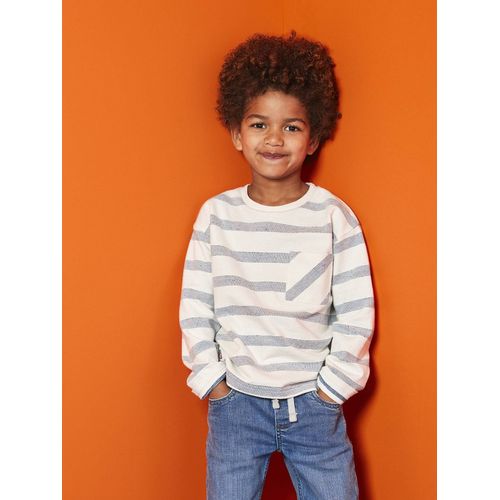 Tee-Shirt Manches Longues Effet Rayé Garçon Rayé Blanc