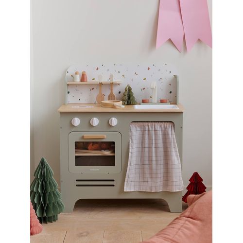 Cuisine avec accessoires en bois FSC® vert sauge
