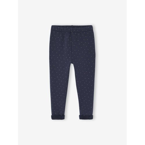 Legging Fille Doublé Maille Polaire Encre
