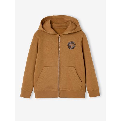 Sweat Zippé À Capuche Basics Garçon Noix De Pécan
