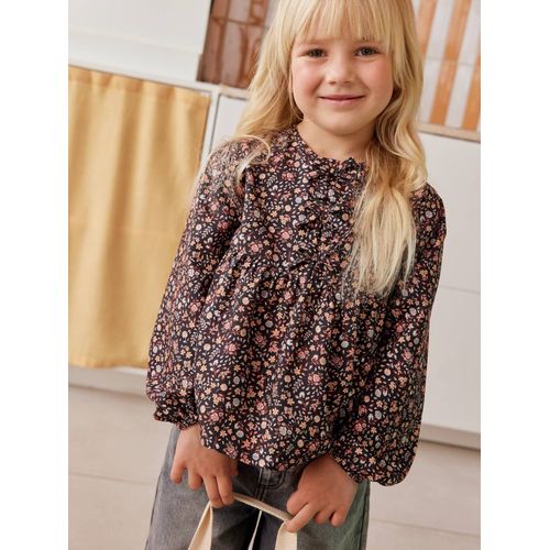 Blouse À Fleurs Fille Rose Imprimé